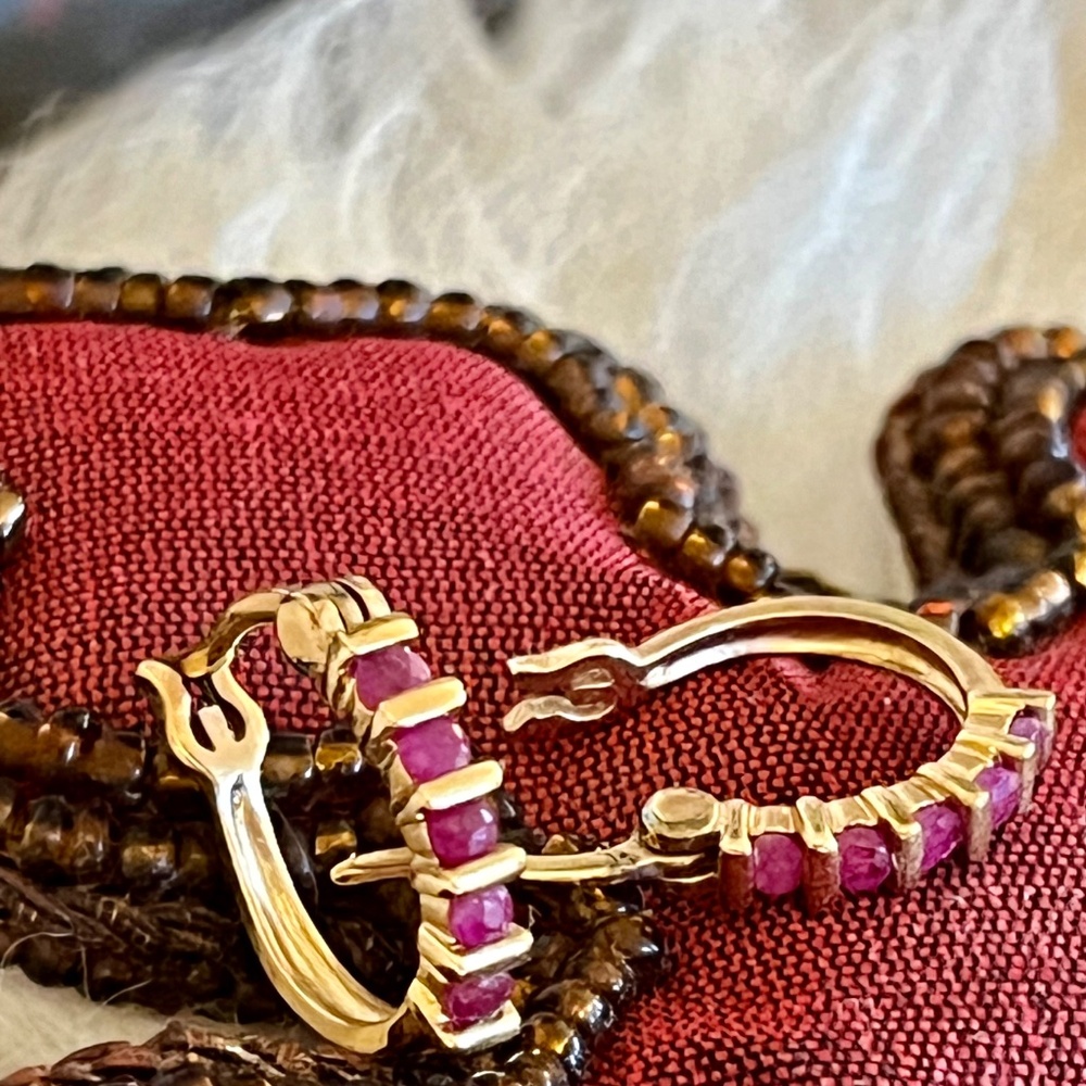 Genuine Ruby Earrings